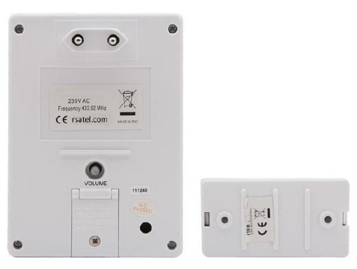 Campanello wireless: particolare del ricevitore con la regolazione del volume