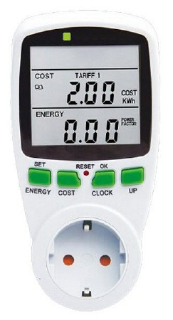 Wattmetro misuratore energia elettrica in kWh kilowattora