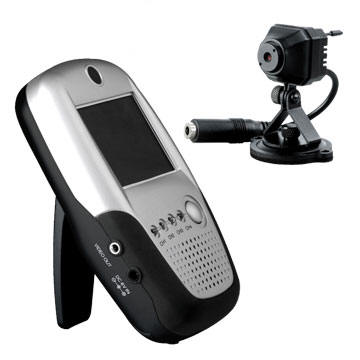 Microtelecamera wireless + ricevitore monitor portatile a batteria