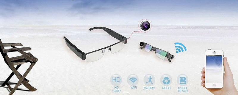 Occhiali spia professionali con telecamera occultata per Android e iOS