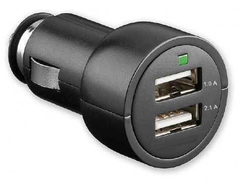 Caricatore alimentatore USB per accendisigari auto 2 uscite