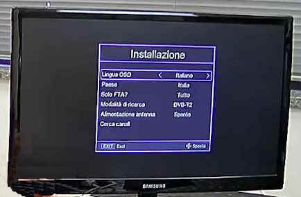 Installazione decoder DVB-T2