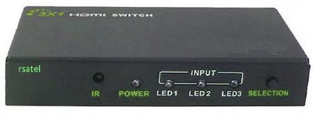 Switch commutatore HDMI 3 ingressi FULL HD 4K 3D HDCP