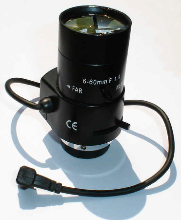 Obiettivo varifocale da 6 a 60 mm + autoiris