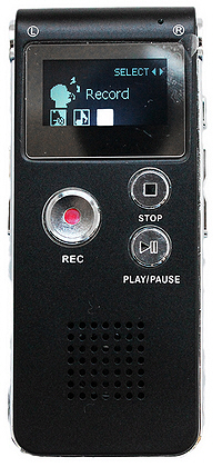 Registratore vocale telefonico MP3: display