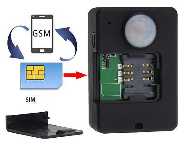 Microspia GSM con sensore di movimento: inserimento SIM