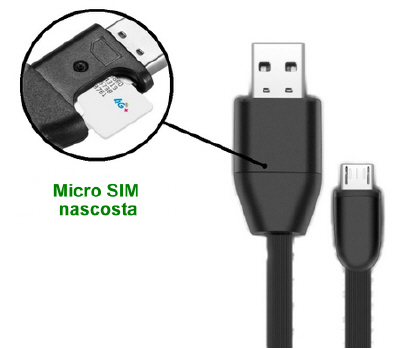 Microspia USB + localizzatore cella GSM