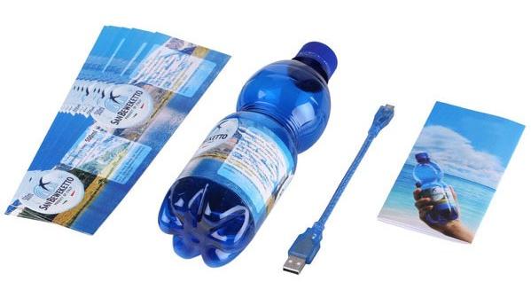 Kit telecamera occultata in bottiglia - Kit con etichette acqua minerale