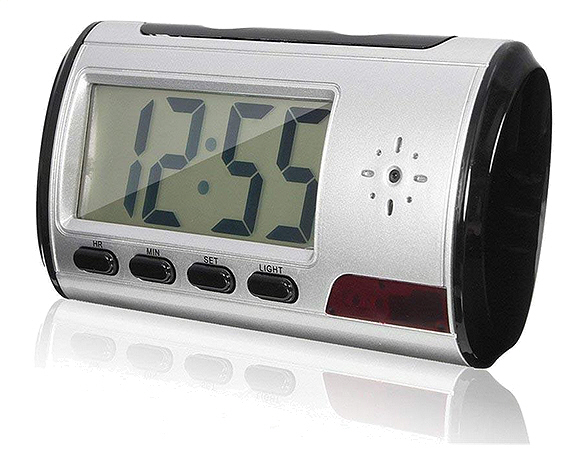 Microtelecamera nascosta in orologio sveglia display + registratore
