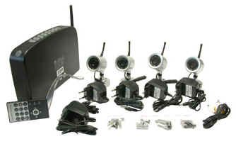 Kit 4 telecamere wireless senza fili + ricevitore quad