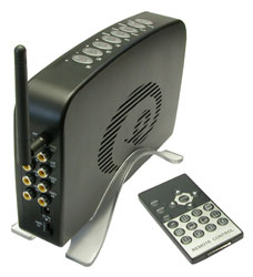 Kit 4 telecamere wireless : particolare del quad video e del telecomando