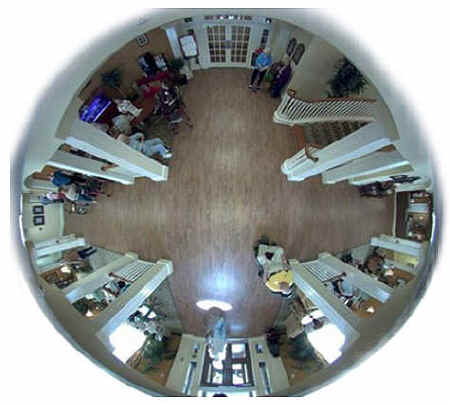 Microtelecamera grandangolo: apertura 360°