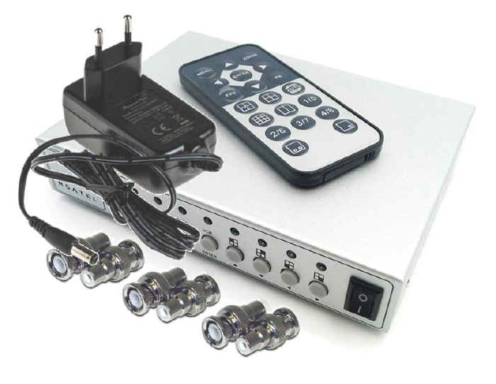 Quad video per 4 telecamere: kit completo