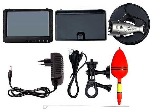 Kit completo telecamera per pesca con galleggiante e monitor DVR