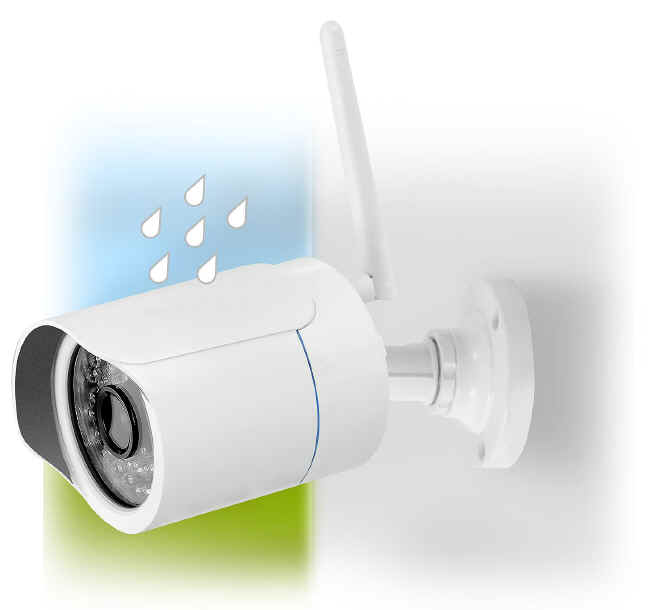 Telecamera IP WIFI impemeabile IP66 per montaggio all'esterno