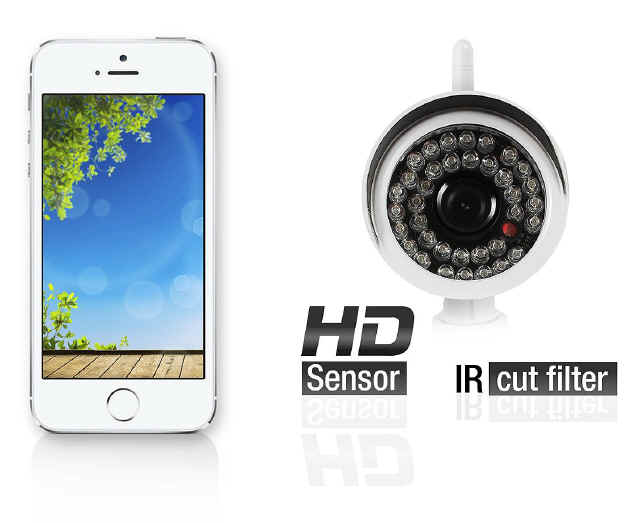 Videocamera wifi IP per esterno con filtro IR Cut