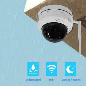 Telecamera wifi dome impermeabile da esterno