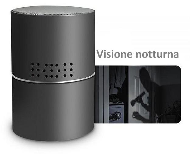 Telecamera Wifi infrarossi nascosta in speaker Bluetooth