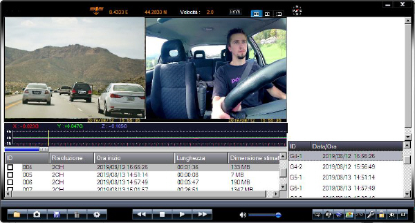 Software per monitoraggio telecamera auto e camper