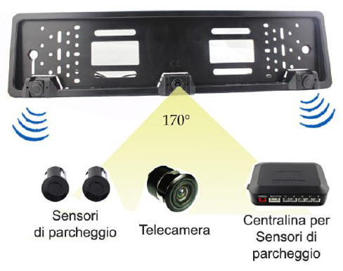 Elettrico-store materiale elettrico online al miglior prezzo - MONITOR  4.3+ PORTA TARGA KIT TELECAMERA RETROMARCIA AUTO RETROCAMERA CAMERA