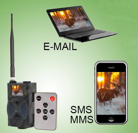 Telecamera mimetica antibracconaggio boschi fattorie stalle - Invio immagini e mail MMS SMS GSM GPRS